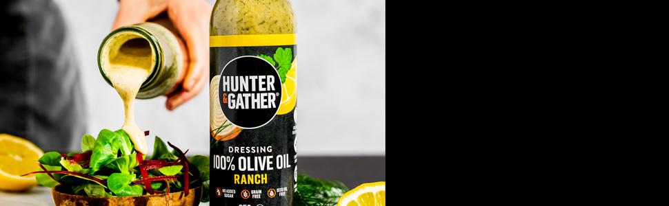 100% Olive Oil Ranch Salad Dressing Ketogenic