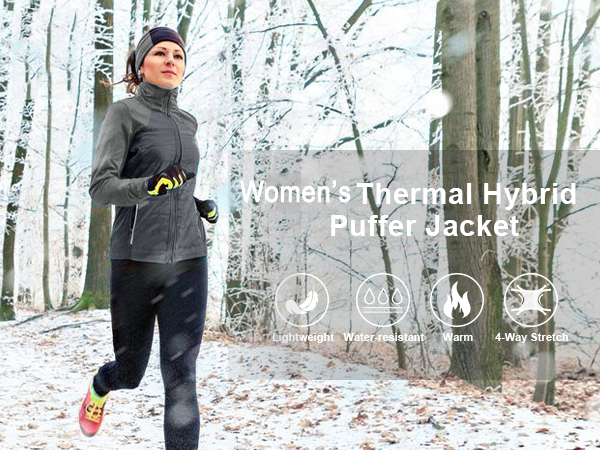 Mapamyumco Women's Insulated Hiking Jacket, Thermal Running