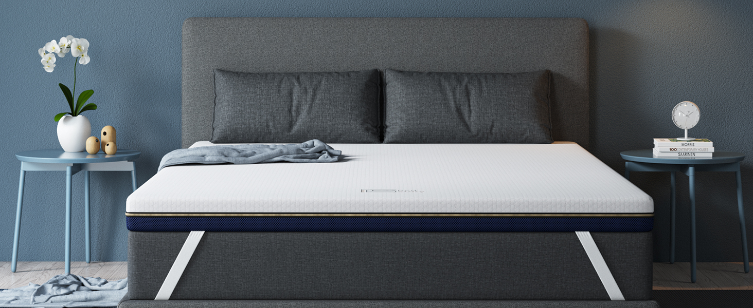 BedStory 4 Inch Firm Memory Foam Mattress Topper King Size