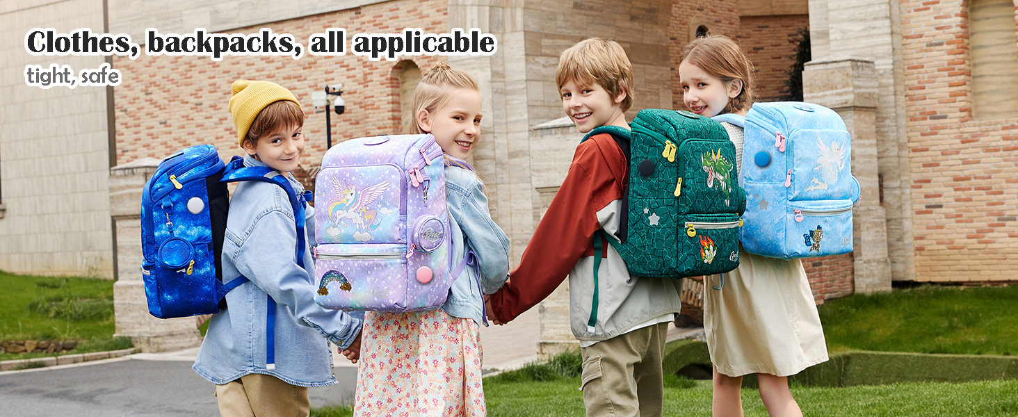 ZUBUHUHU 4 Pack Mini AirTag Holder for Kids, Silicone