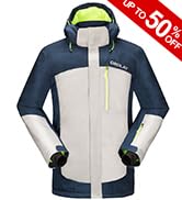 Orolay Men's Mountain Waterproof Ski Jacket Windproof Rain Jacket Winter Warm Snow Coat