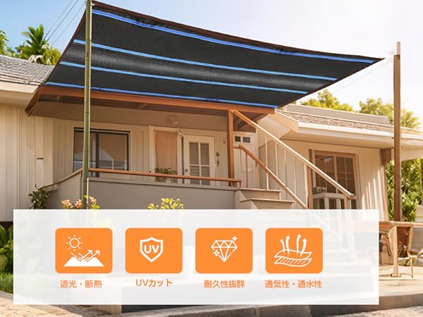 ネット　７ｍ×３ｍ　2枚、４ｍ×５ｍ　1枚 Amazon.co.jp: Chuqisheji 遮光ネット 3m*7m 日除けシェード UV