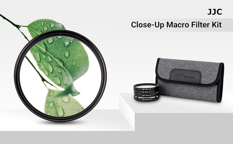 JJC 58mm CloseUp Macro Filter Kit (+2, 4, 8, 10) with Filter Pouch