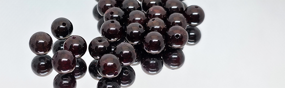 Handmade Crystal Beads Earring - Garnet