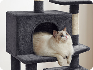 Feandrea Cat Tree, 75.2-Inch Cat Tower for Indoor Cats