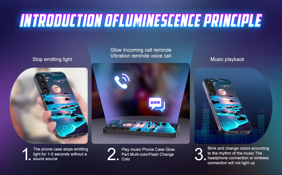 Stop emittinglight for 1-5 seconds without asound source;Multi-color Flash Change Color