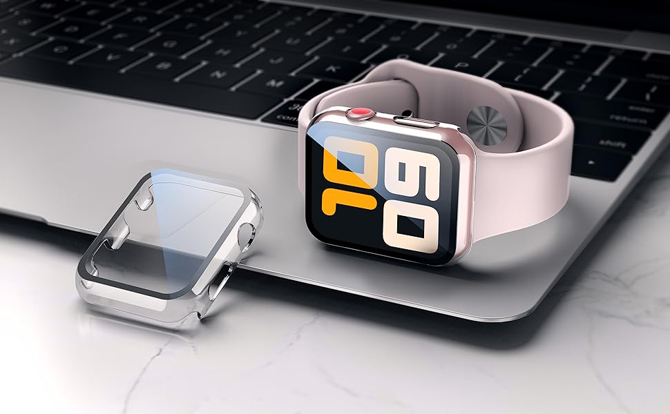 Misxi 2 Pack Hard PC Case with Tempered Glass Screen