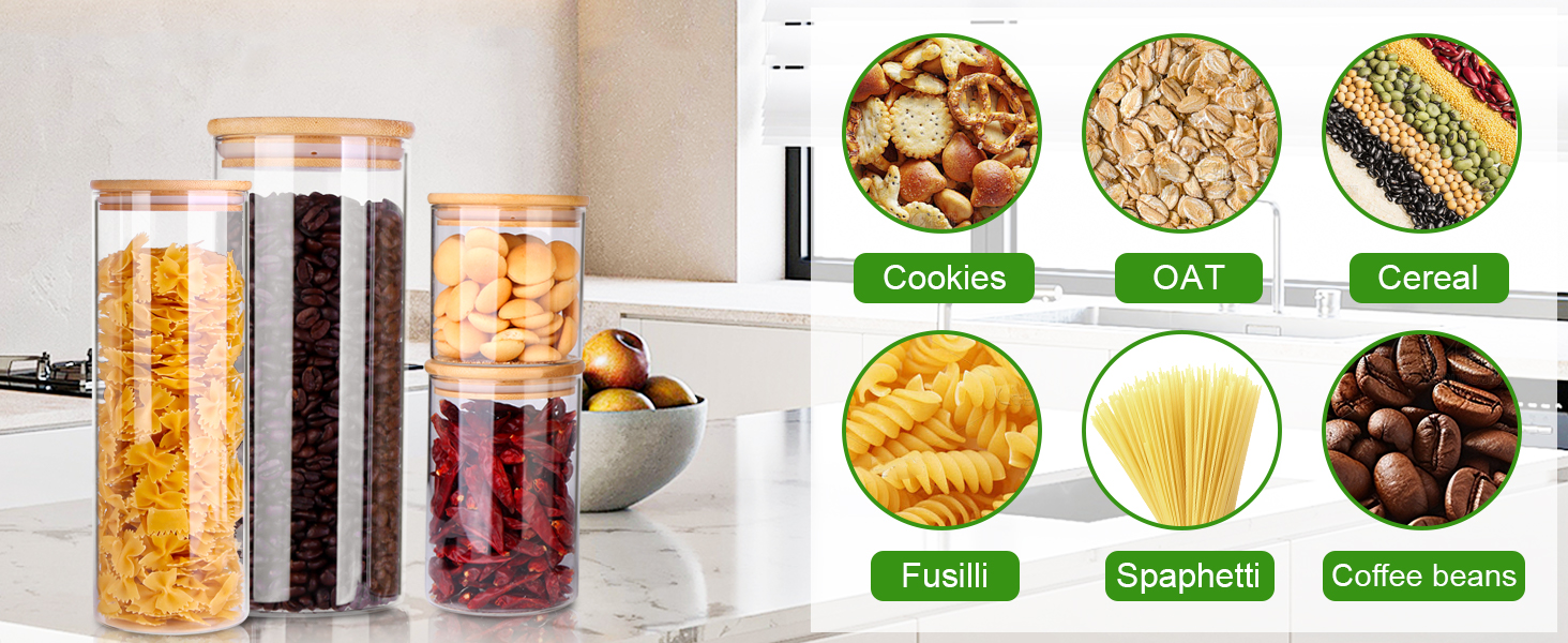 Glass Food Storage Container with Lids