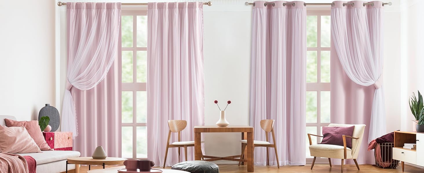 blackout curtains with sheer