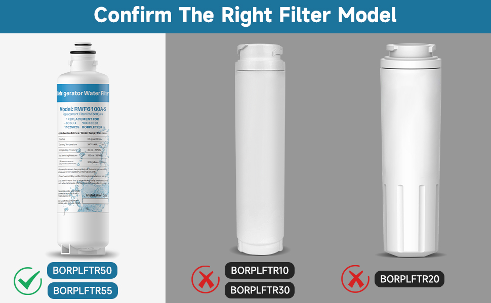 1 Pack for Bosch Water Filter Replacement, Compatible with