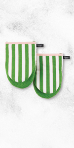 KATE SPADE NEW YORK Botanical Stripe Mini Oven Mitt 2-Pack Set
