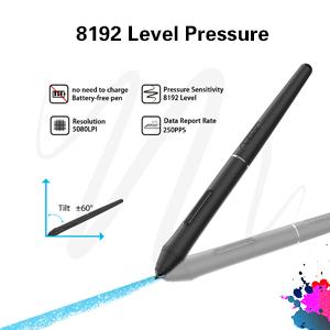 VEIKK Tablet de desenho VK640, tablet OSU de 6 x 4 polegadas com caneta sem bateria, tablet gráfico digital para Android, Windows, Mac, Chrome Linux, suporta função de inclinação, 6 teclas de atalho 16 VK640 PEN