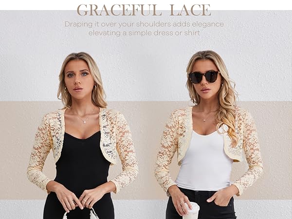 トップス fig london Carol bolero Lela Rose - Black Scallop Trim Bolero | Mitchell Stores