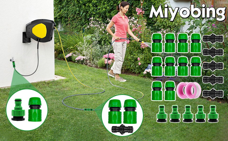 Garden Hose Tap Connector Hose Pipe Fittings Kit for Outdoor tap&Join