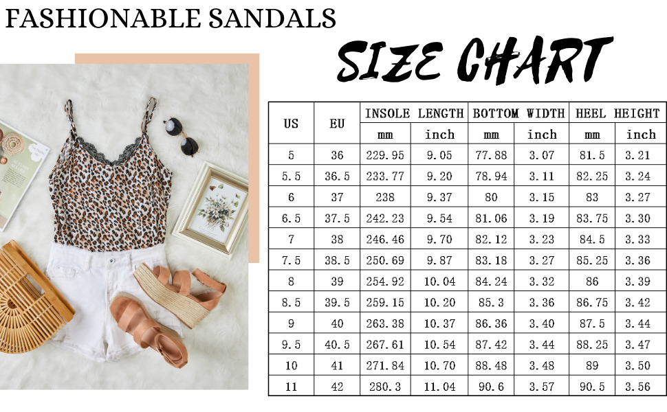 ANKLE STRAP FLATFOM WEDGE SANDALS