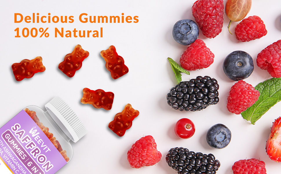 WEEVIT Saffron Gummies for Women and Men, Saffron Extract