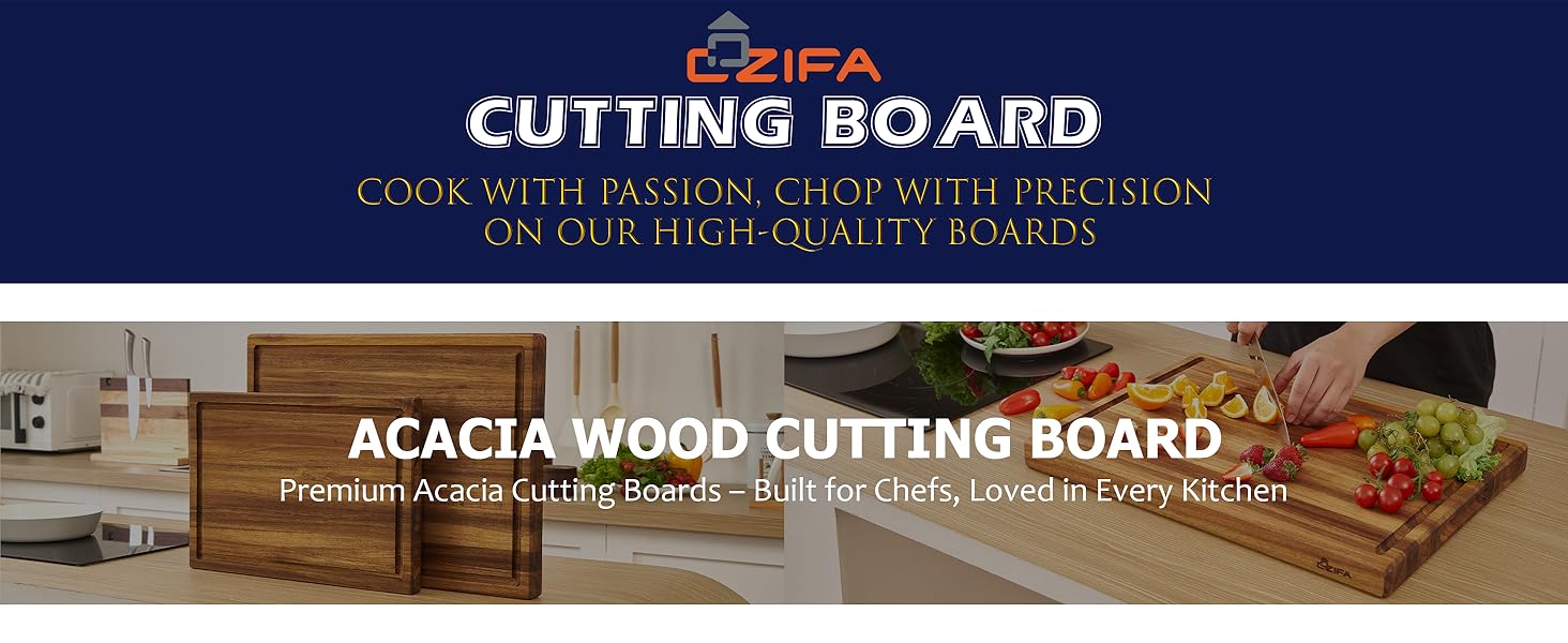 Cozifa Acacia Cutting Boards for Kitchen