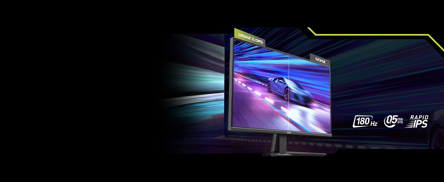 MONITOR PARA JUEGOS MSI PANTALLA IPS RÁPIDA DE 180 HZ 27 UBCG HDR READY TIEMPO DE RESPUESTA DE 0,5 MS MODO CONSOLA