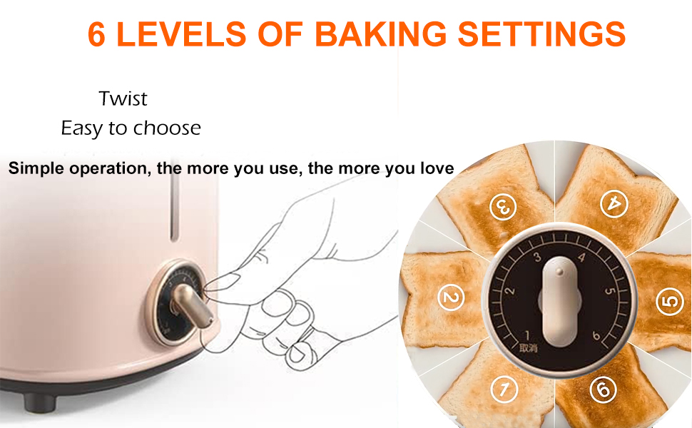 Bar Bear 2 Slice Small Toaster Warmer with Dust Cover 650W Electric