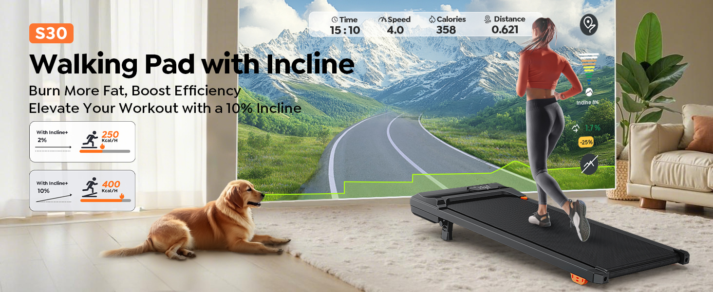 walking pad; treadmill; walking pad treadmill; walking pad with incline; treadmills for home