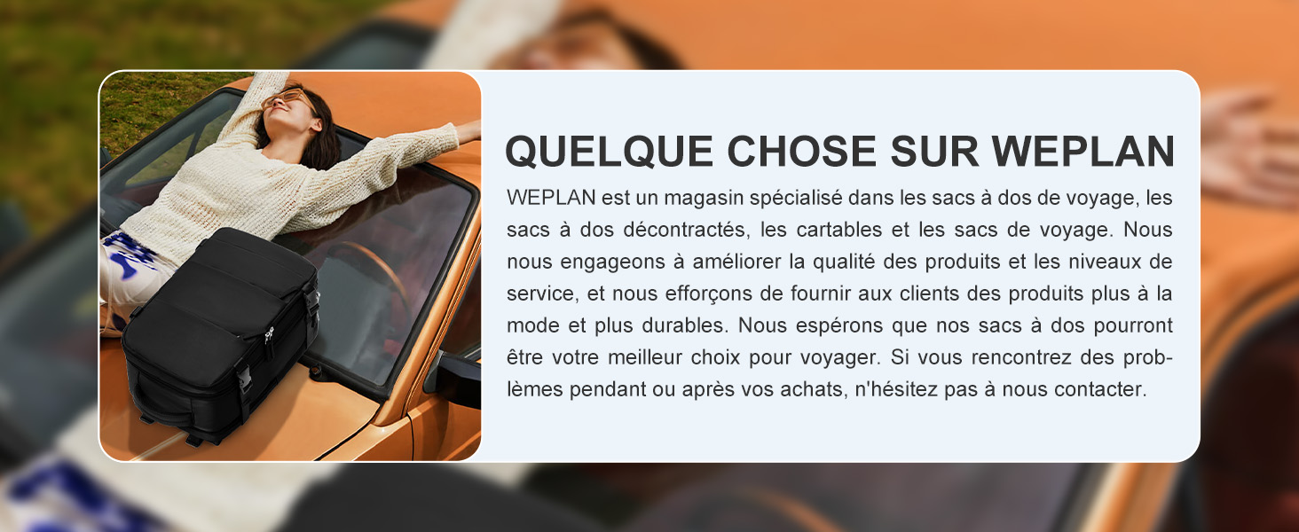 Le texte se lit comme suit : « QUELQUE CHOSE SUR WEPLAN ». Images côte à côte montrant une silhouette allongée sur un tissu gris.