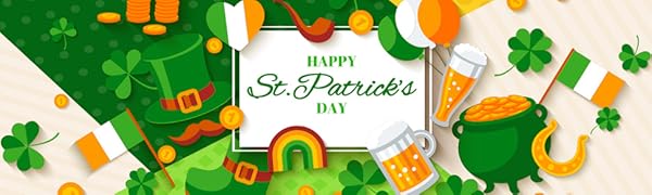 St Patricks Day Shamrock Earrings for Women