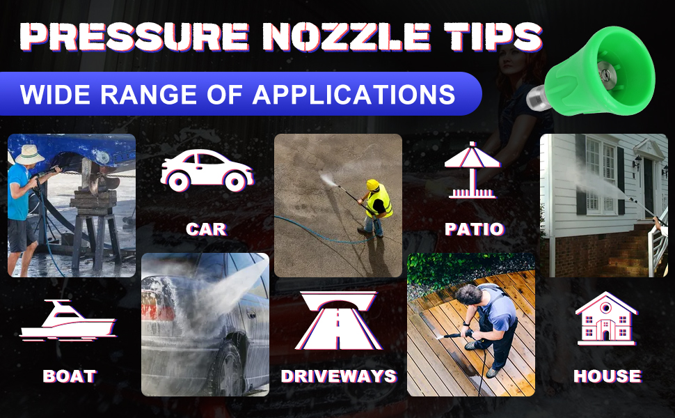 Pressure Washer Nozzle Guard, Power Washer Tips with 1/4