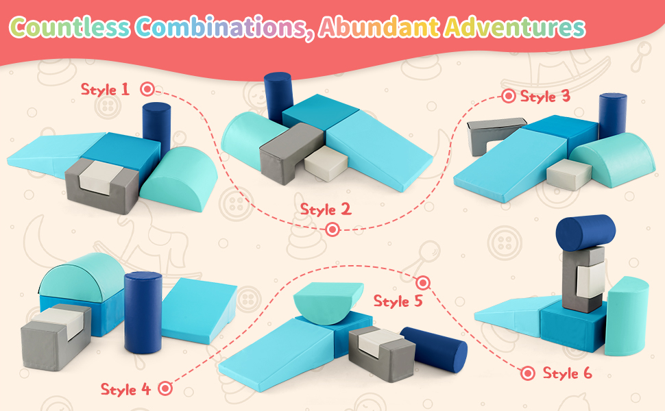 Foam Climbing Blocks for Toddlers 1-3