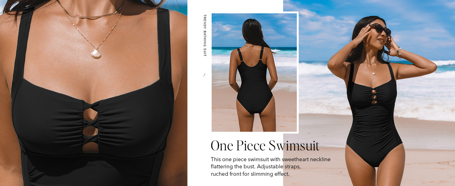 Cupshe Black One Piece Swimsuit for Women