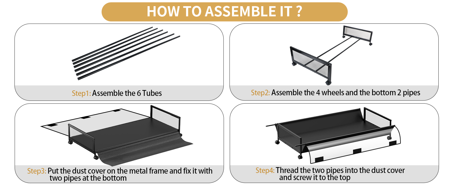 under bed storage with wheels