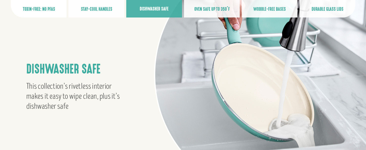 GreenLife, Ceramic Nonstick, PFAS-Free, Non-Toxic, Cookware, Frypans, Soft Grip