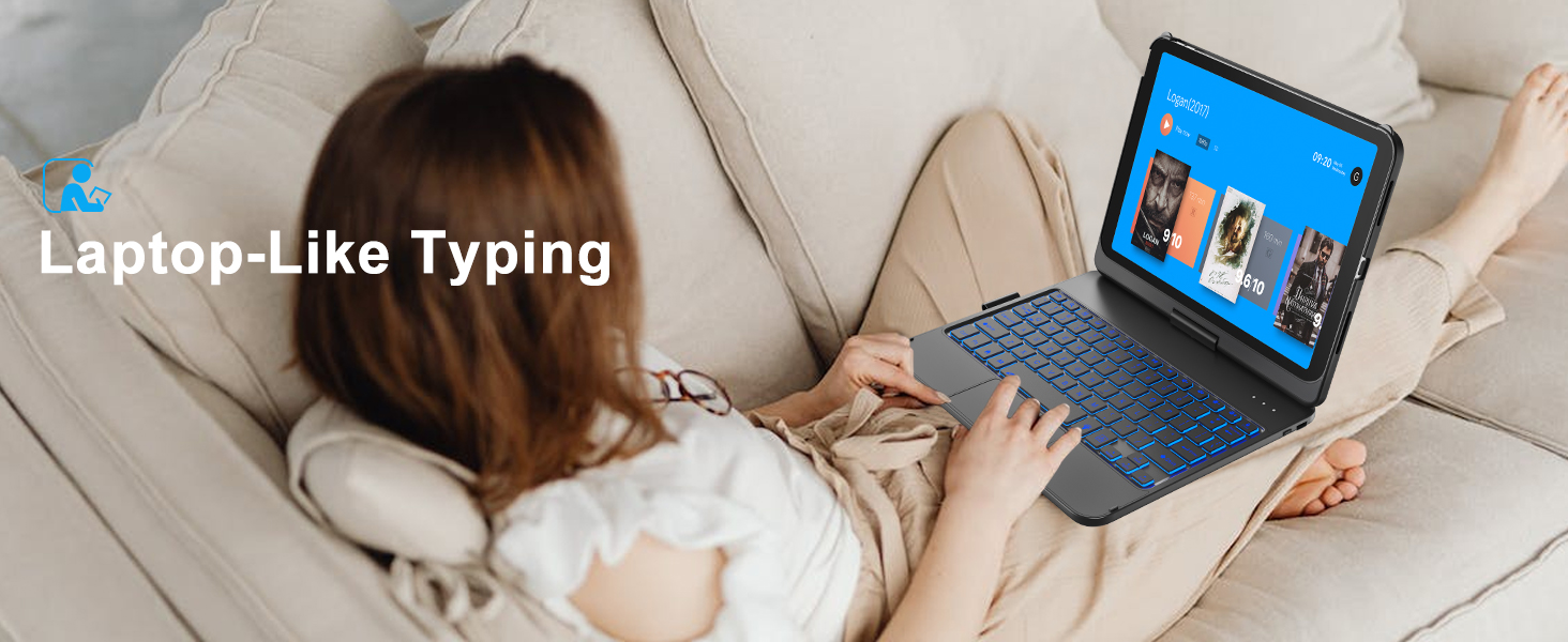 KBCASE Keyboard Case for iPad 10th Generation Case with Keyboard 360