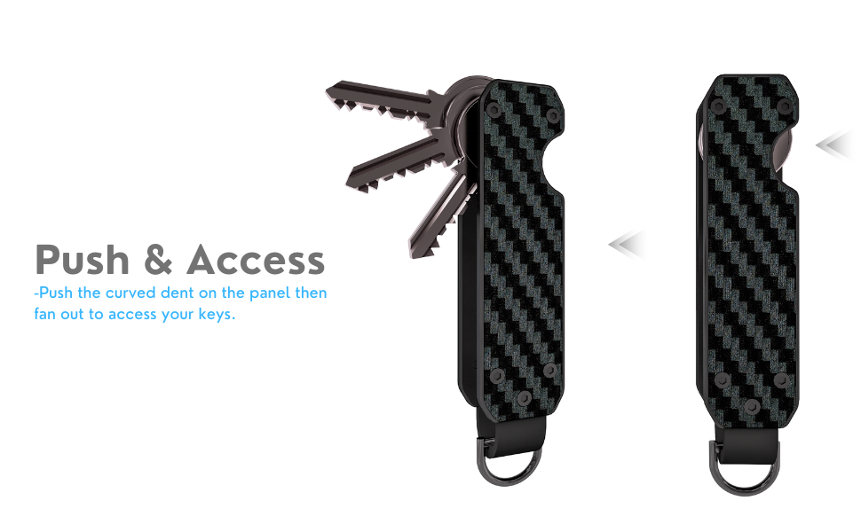 CAXGEK Compact Metallic Key Organizer Minimalist Aluminum