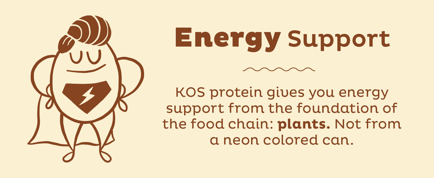 KOS Plant Based Organic Protein Powder Vanilla NON GMO, Soy Free, Gluten Free, Dairy Free