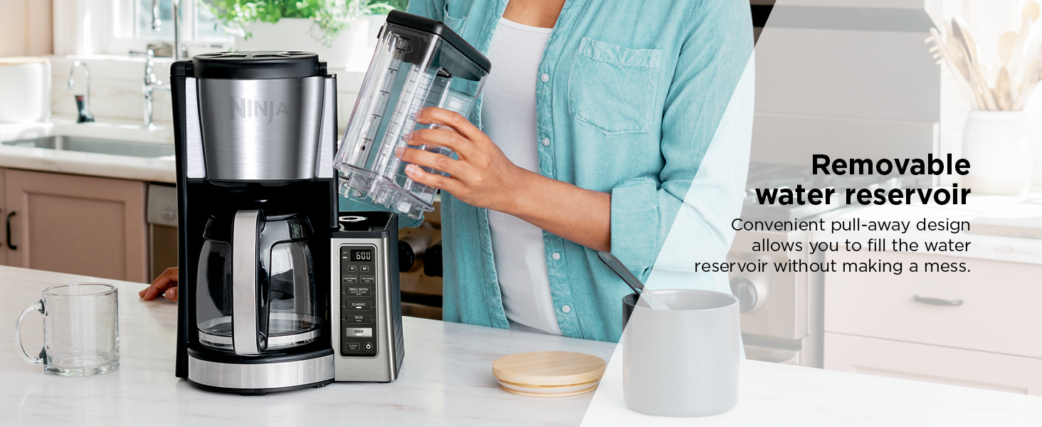 Ninja CE200C, 12Cup Programmable Coffee Brewer, Black/Silver (Canadian