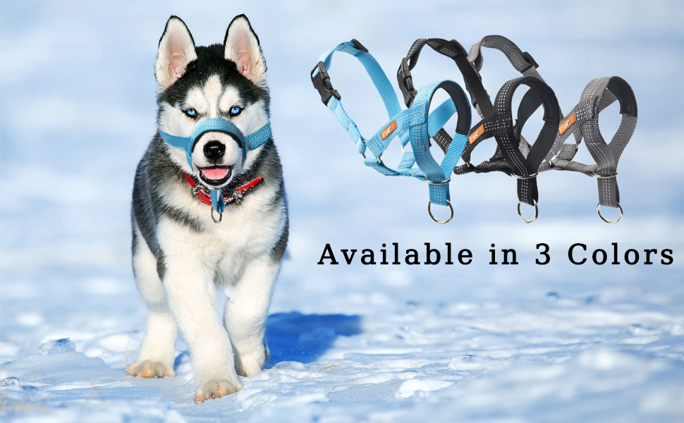 Dog Head Collar with Silk Thread, Soft and Adjustable Head