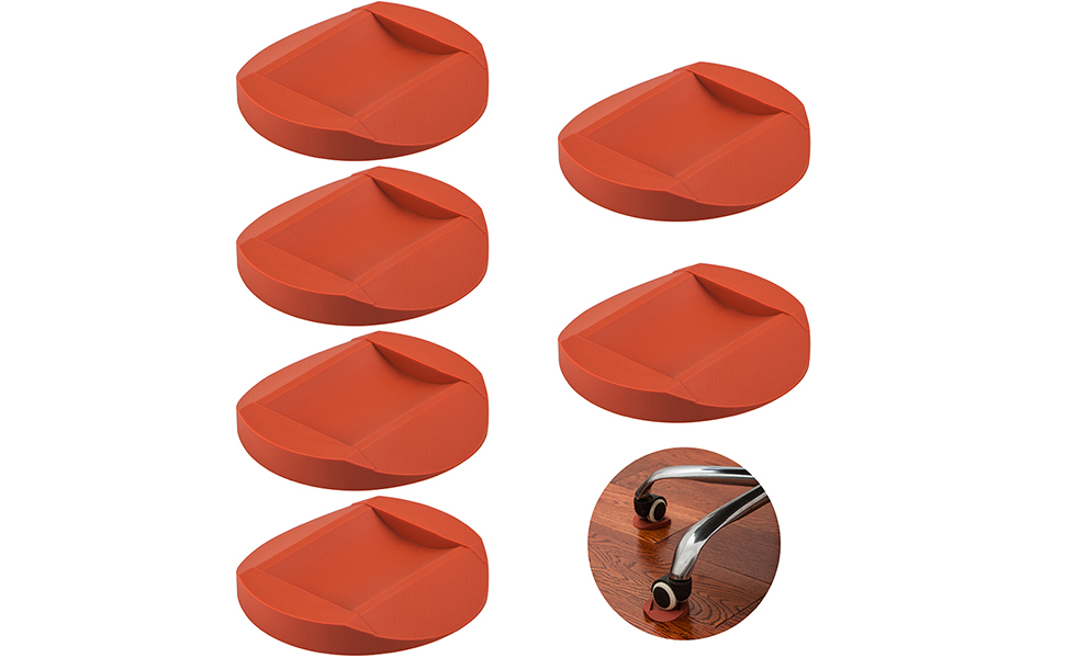 6 Pcs Rubber Furniture Caster Cups, AIFUDA Furniture Coasters Anti