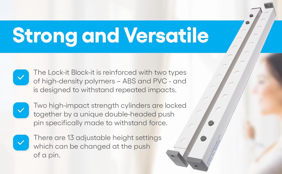 The Lockit Blockit (2 Devices) Home Security Adjustable Window