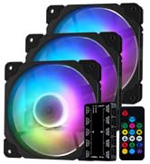 Vetroo 3-Pack Computer Case Fans 120mm Address RGB & PWM Cooling Fans High Performance with Contr...