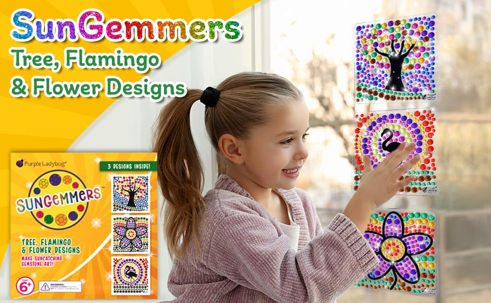 SUNGEMMERS Suncatcher Diamond Painting Kit Fun Arts and Crafts for