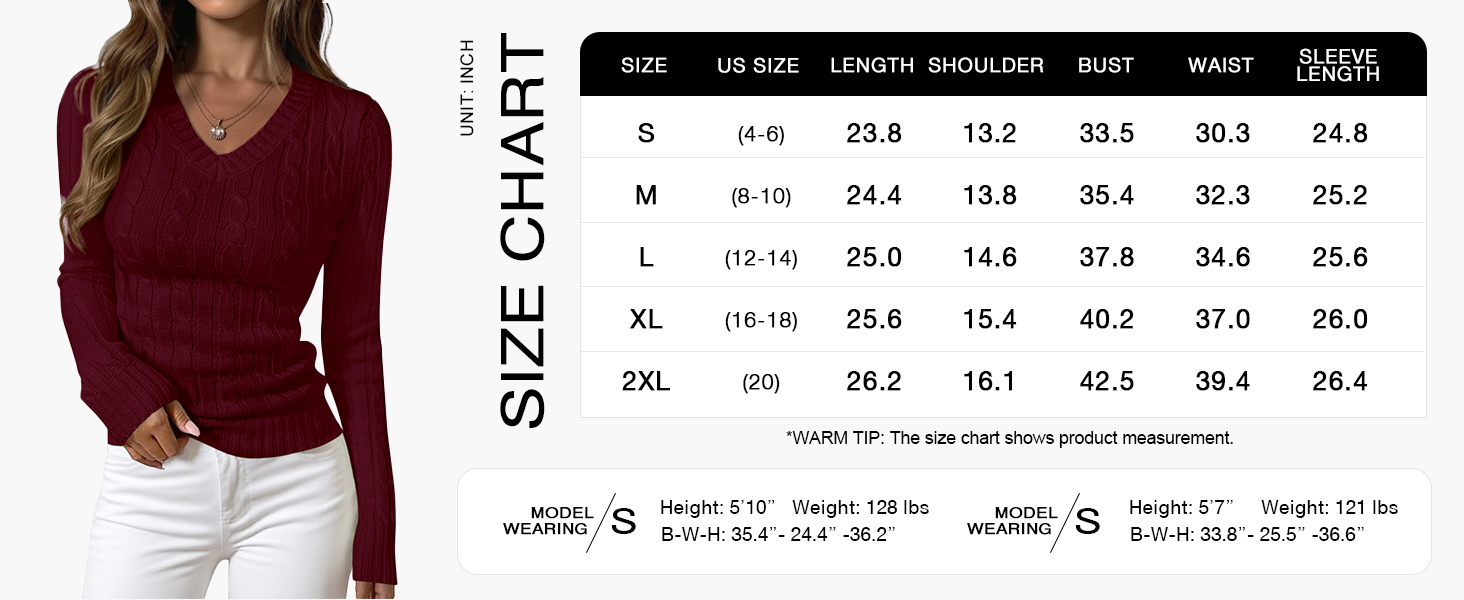 PRETTYGARDEN long sleeve cable knit sweater women v neck preppy sweater women