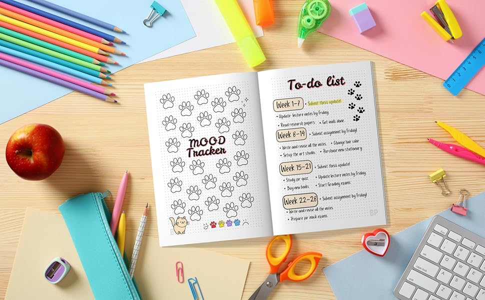 Preview of inside pages with examples of details that customers can add to journal after purchase.