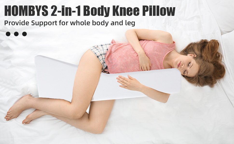 HOMBYS Memory Foam Knee Pillow with Cuddle Function for Side Sleepers, Pain Relief, 3" Thick Ergonomically Designed P 693e6e8f 0bb9 4c97 8fcd 141adc6312f6. CR0,0,970,600 PT0 SX970 V1