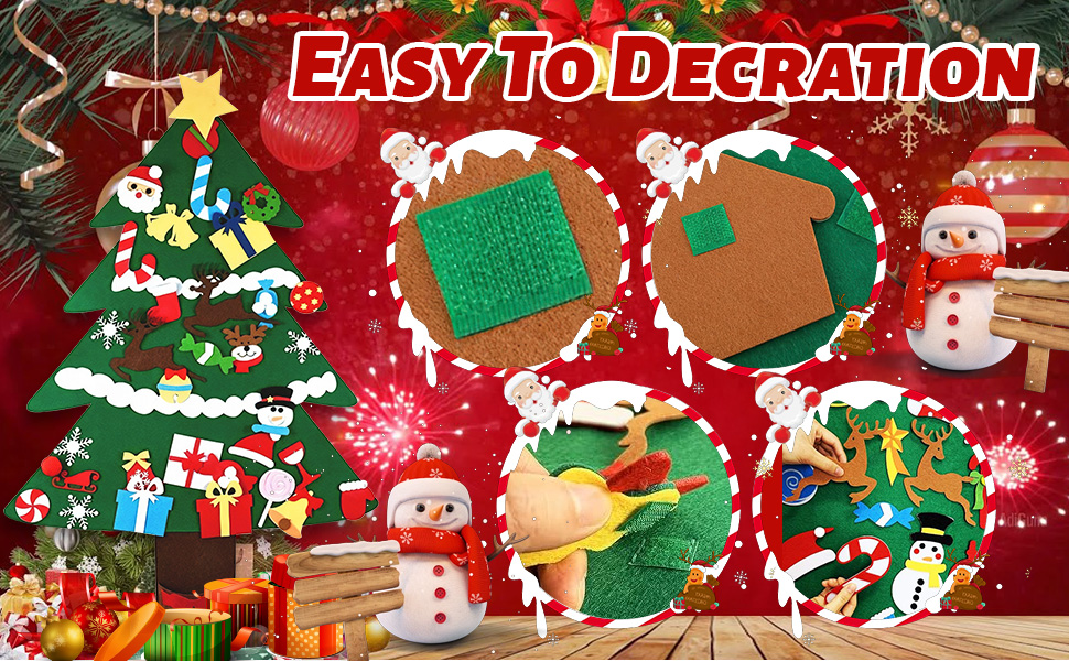 felt Christmas tree set