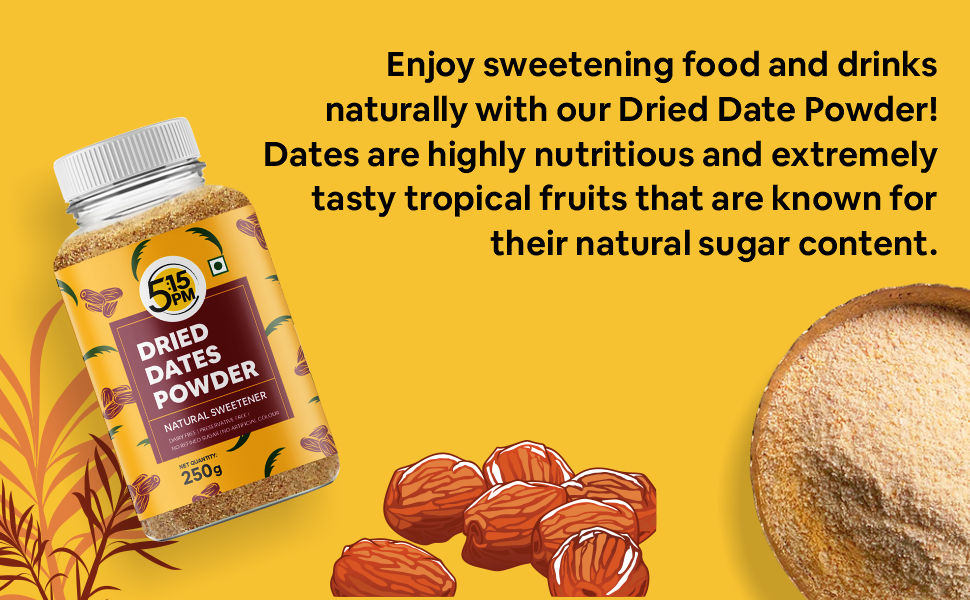 515PM Dried Dates Powder Organic (Kharik Powder) Dry Dates Powder