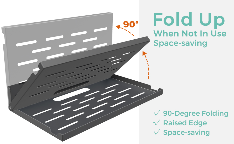 Folding Metal Wall Shelf