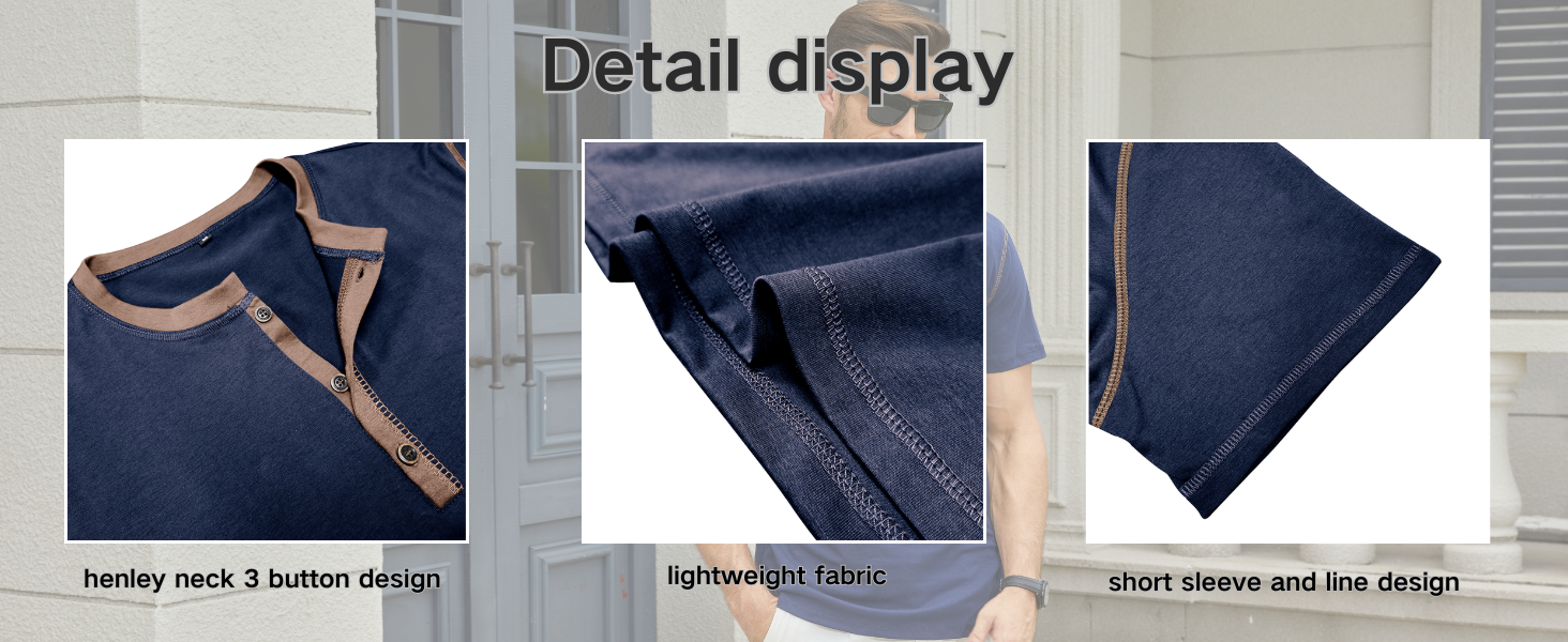 Mens henley shirts short sleeve