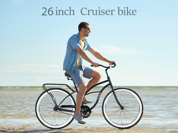 Amazon.com : BALINGE 26 Inch Beach Cruiser Bike for Men
