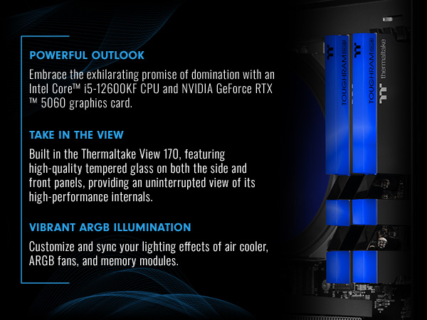 Amazon.com: Thermaltake LCGS View i1260-170 Gaming Desktop