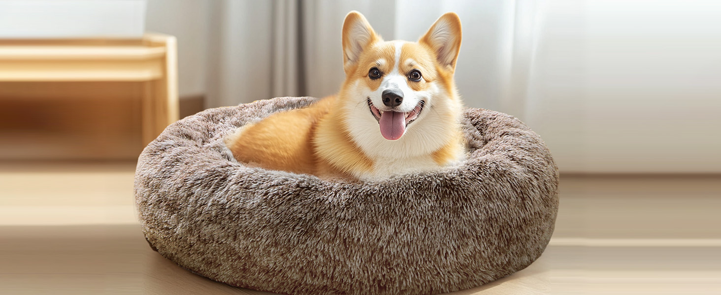 JOLLYVOGUE Dog Bed Cat Bed, AntiAnxiety Small Dog Bed
